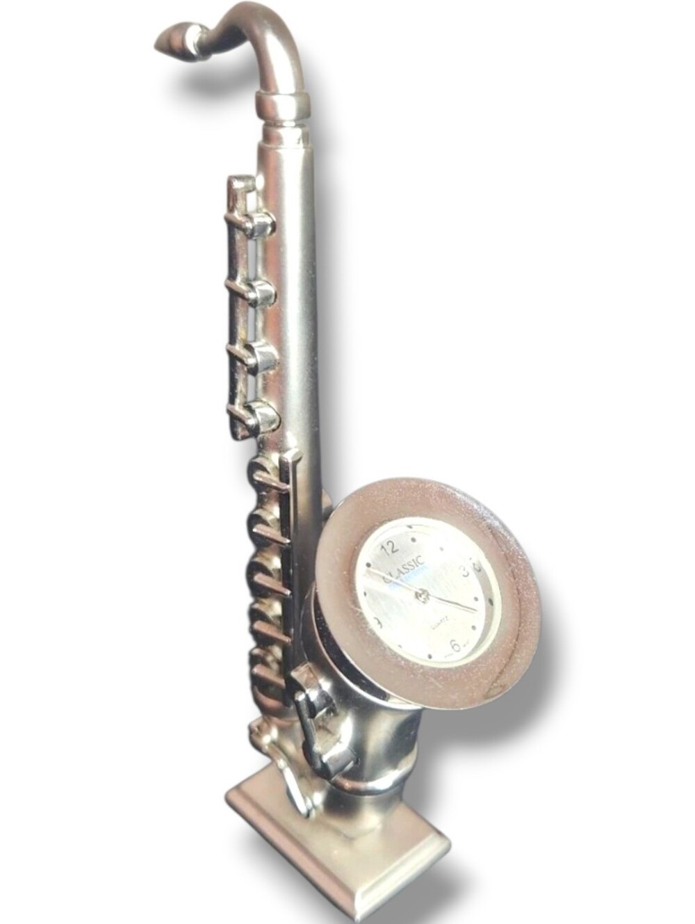 Collectible Miniature Saxophone 🎷 Desk Mantle Clock Quartz Classic Collection